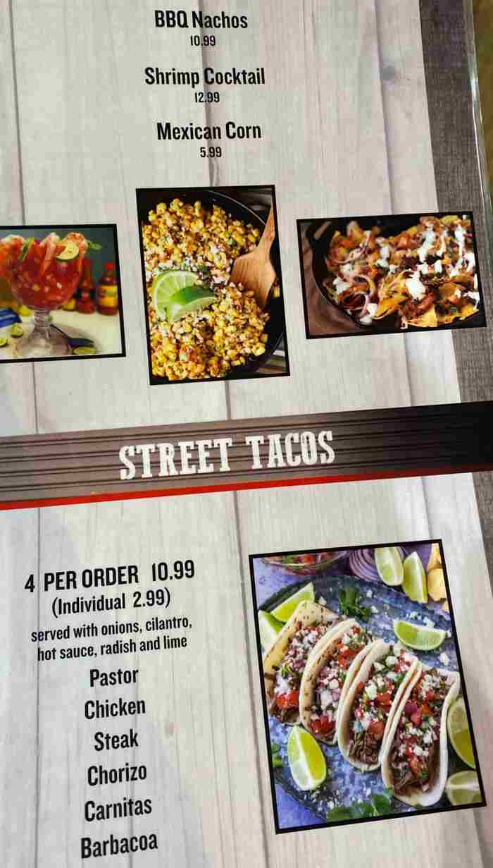 Page 9 of menu, Costa Mexican Bar & Grill Oxford, MS