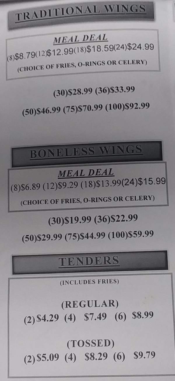 Page 2 of menu, Ole Coop Oxford, MS